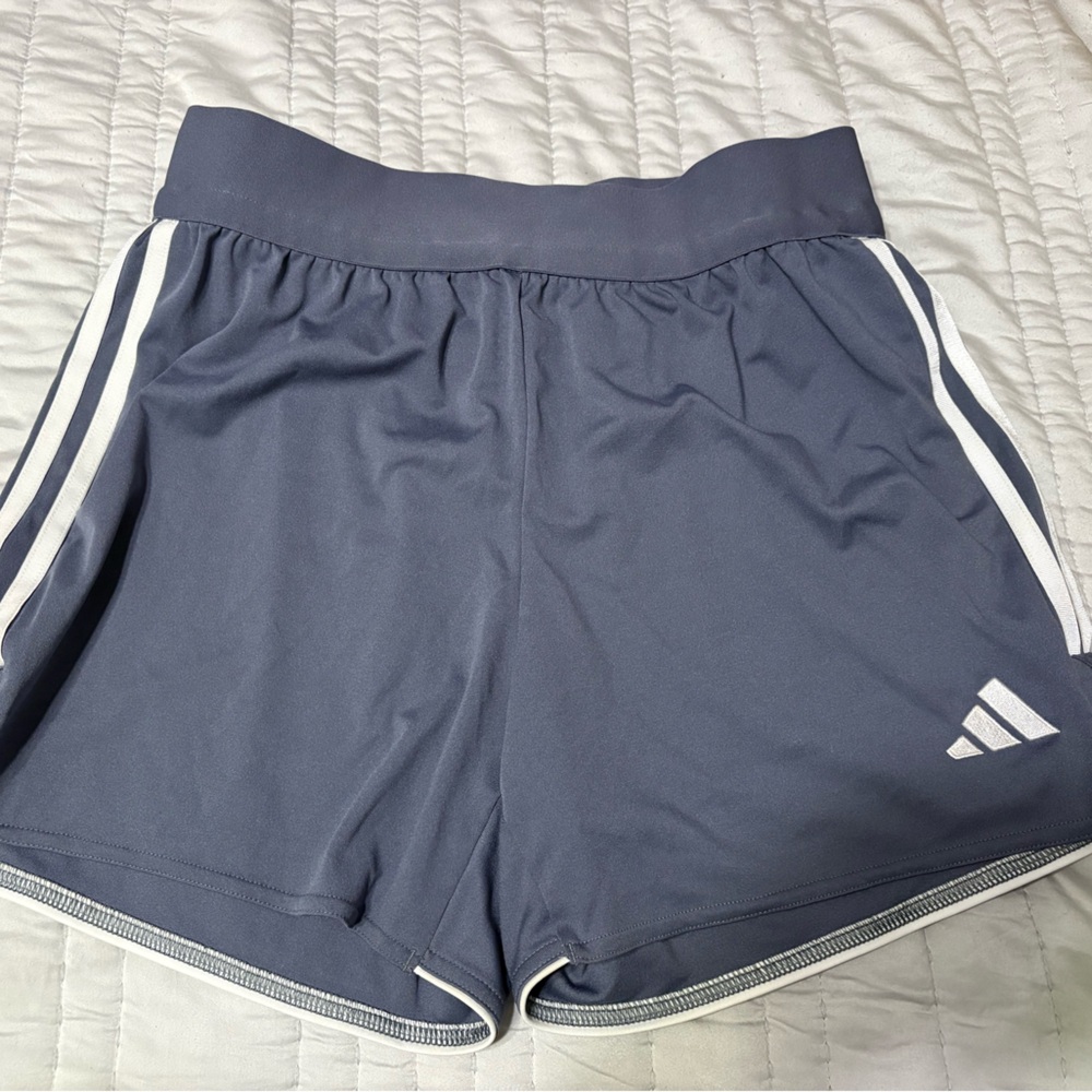 Adidas Navy Blue Shorts with White Stripes